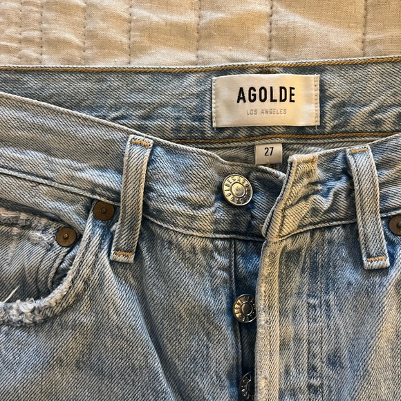 Agolde Riley High Rise Straight Crop - Picture 4 of 5